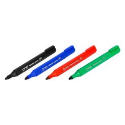 ปากกามาร์คเกอร์ 1-3มม. คละสี แพ็ค4ด้าม ONE PM507