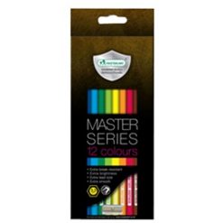 ดินสอสีไม้เกรดพรีเมี่ยมยาว 12 สี มาสเตอร์อาร์ต Series